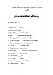 English Worksheet: Possessive case