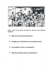 English Worksheet: Behaviour