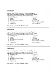 English Worksheet: DRAMA PROJECT