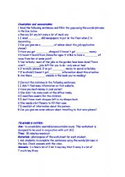 English worksheet: countables - uncountables