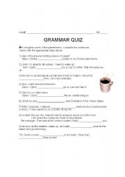 English Worksheet: EXAM: be going to/ will -  passive voice