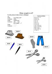 English Worksheet: How much is it?