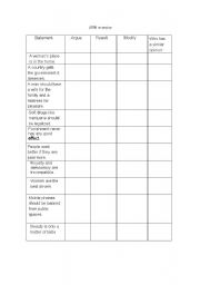 English worksheet: worksheet arm exercise