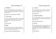 English Worksheet: office roleplay
