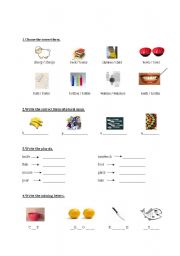 English Worksheet: plurals and irregular plurals