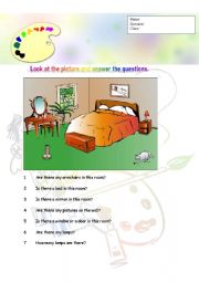 English Worksheet: there to be