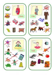 English Worksheet: Have got Cards (Part II)