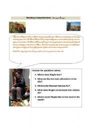 English Worksheet: Reading Comprehension - Living in Kenya