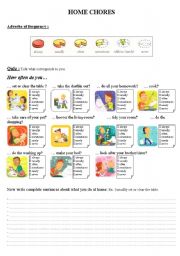 English Worksheet: Home chores