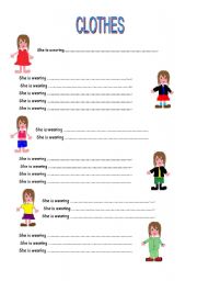 English Worksheet: CLOTHES