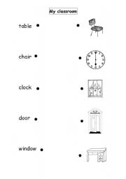 English worksheet: My classroom