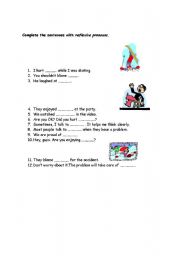 English worksheet: reflexive pronouns