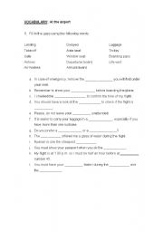 English Worksheet: At the airport