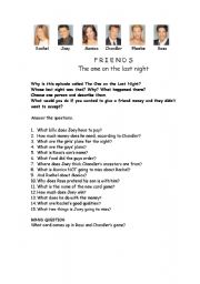 English Worksheet: FRIENDS