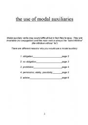 English Worksheet: modal auxiliaries