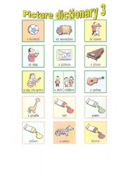 English Worksheet: PICTURE DICTIONARY 3