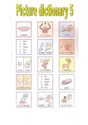 English Worksheet: PICTURE DICTIONARY 5