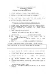 English worksheet: revision of chapter 5 from the book opportunities elementary