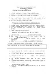English Worksheet: revision of chapter 5 from the book opportunities elementary