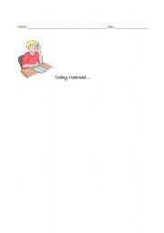 English Worksheet: Today I learned...