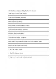 English worksheet:  Worksheet