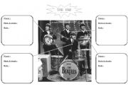 English Worksheet: THE FAB FOUR -  worksheet