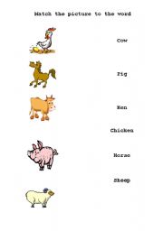 English Worksheet: Farm Animals 