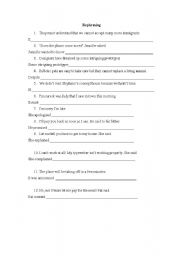 English Worksheet: mixed rephrasing