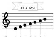 English worksheet: THE STAVE - intro to music