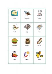 English Worksheet: Picture Dictionary - Food 1