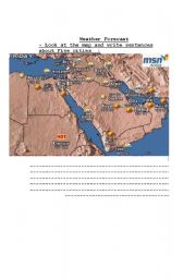 English worksheet: Weather forcast 