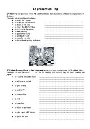 English Worksheet: present continuous exercises