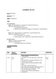 English Worksheet: comperatives