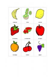 English Worksheet: Fruits