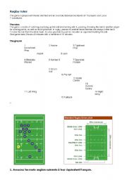 English Worksheet: Rugby rules