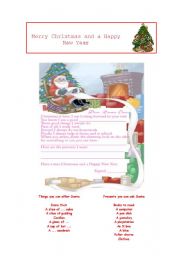 English Worksheet: A Letter to Santa Claus