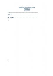 English worksheet: diagnostic test