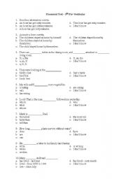 English Worksheet: Test about Simple Present