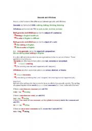 English Worksheet: Gerund and Infinitives