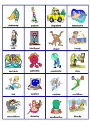 English Worksheet: Describing people - personality (Opposites Dominoes) P. 3