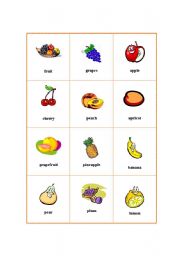 Picture Dictionary - Fruit 1