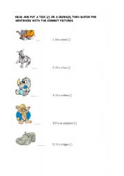 English worksheet: jungle animals