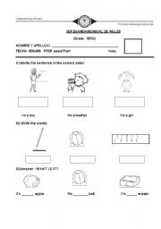 English Worksheet: english test