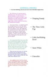 English Worksheet: movies