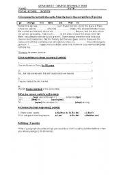 English worksheet: test-used to