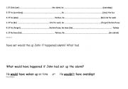 English Worksheet: handout to practice third conditional