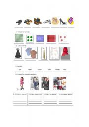 English Worksheet: Clothes 2