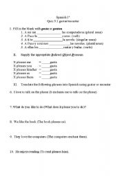 English Worksheet: Gustar and Encantar - TEST