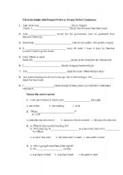 English Worksheet: Present Perfect& Present Perfect Continuous