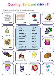 Quantity: Food and drink (1)